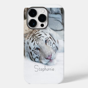 White Tiger iPhone 14 Pro Case