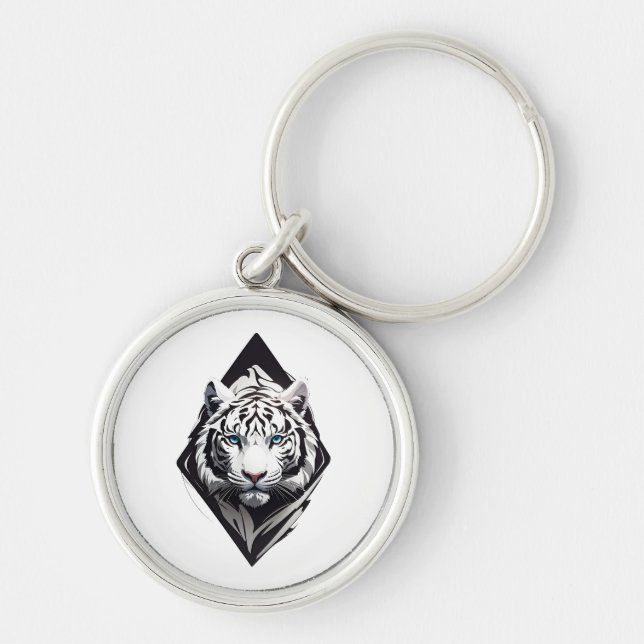 White Tiger Key Ring (Front)