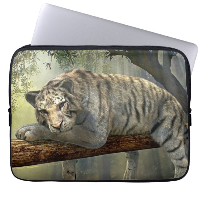 White Tiger Laptop Sleeve (Front)