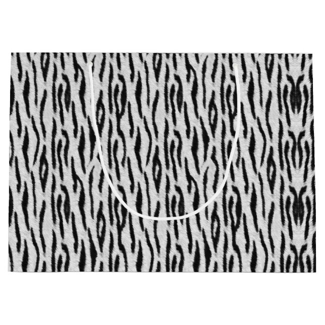 White Tiger Large Gift Bag (Front)