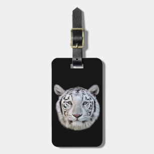White tiger luggage tag
