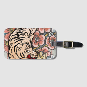 White Tiger Luggage Tag