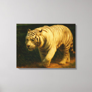 White Tiger Majesty – Stylised Wildlife Art Print
