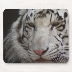 White Tiger Mouse Pad