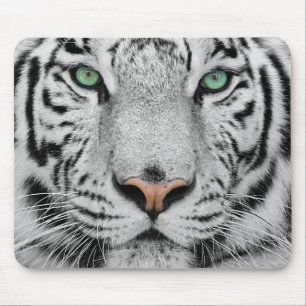 White Tiger Mouse Pad