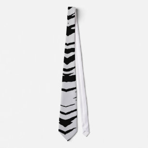 White Tiger or Zebra Striped Tie