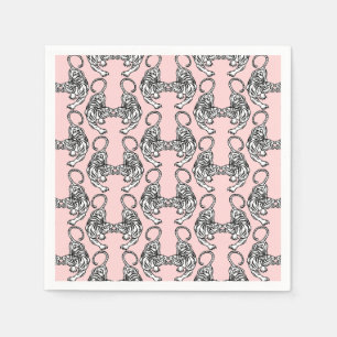 White Tiger Paper Napkins