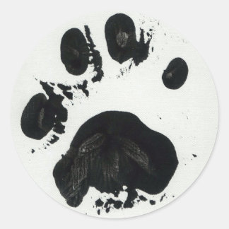 White Tiger Paw Print Sticker (Small)