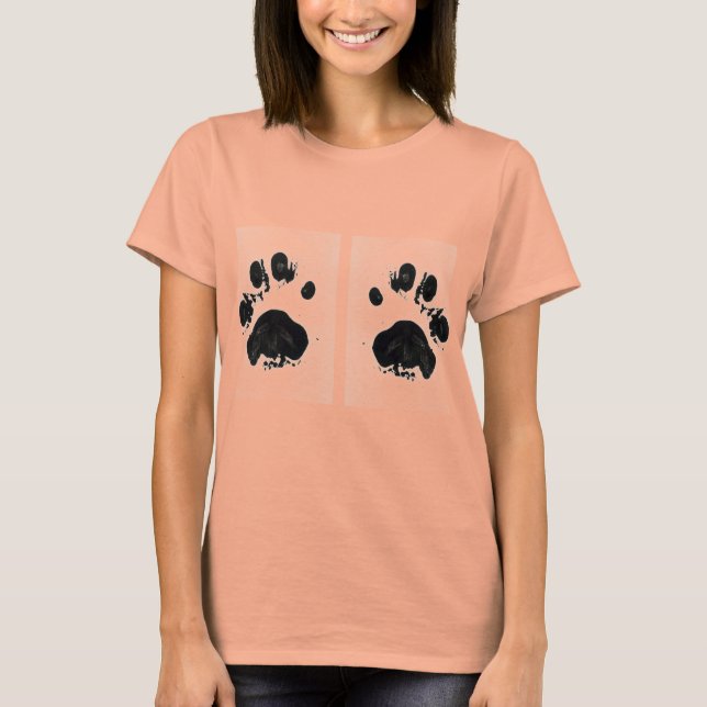 White Tiger Paw Prints T-Shirt (Front)