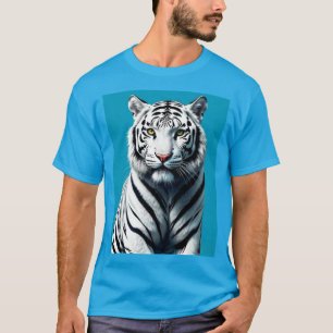 White Tiger Pop Art – Fierce & Colorful Wild Cat D T-Shirt