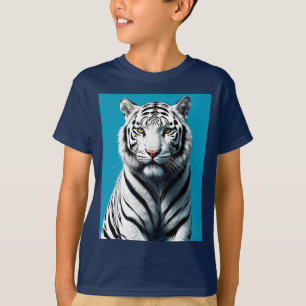 White Tiger Pop Art – Fierce & Colorful Wild Cat T-Shirt