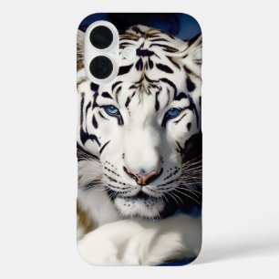 White Tiger Portrait  iPhone 16 Case
