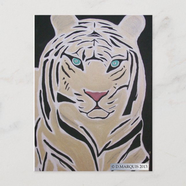 WHITE TIGER POSTCARD (Front)