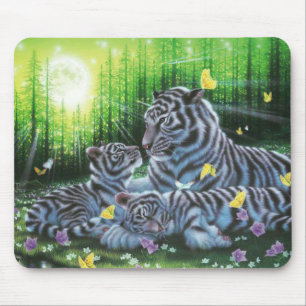 White Tiger Serenity Mouse Pad