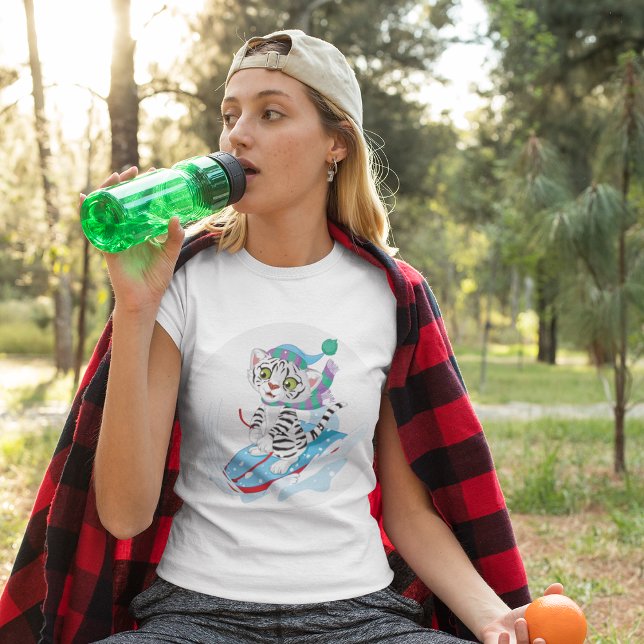 White Tiger Snowboarding Womens T-Shirt (Creator Uploaded)