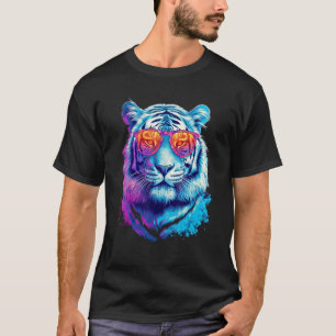 White Tiger Sunglasses Colourful Animal Tiger 2 T-Shirt