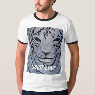 WHITE TIGER T-SHIRT BY PAULA REILLY.