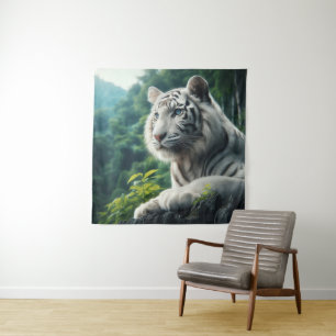 White Tiger  Tapestry