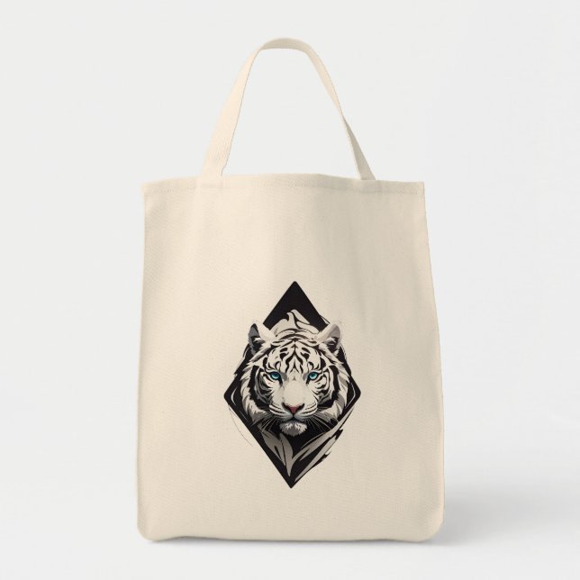 White Tiger Tote Bag (Front)