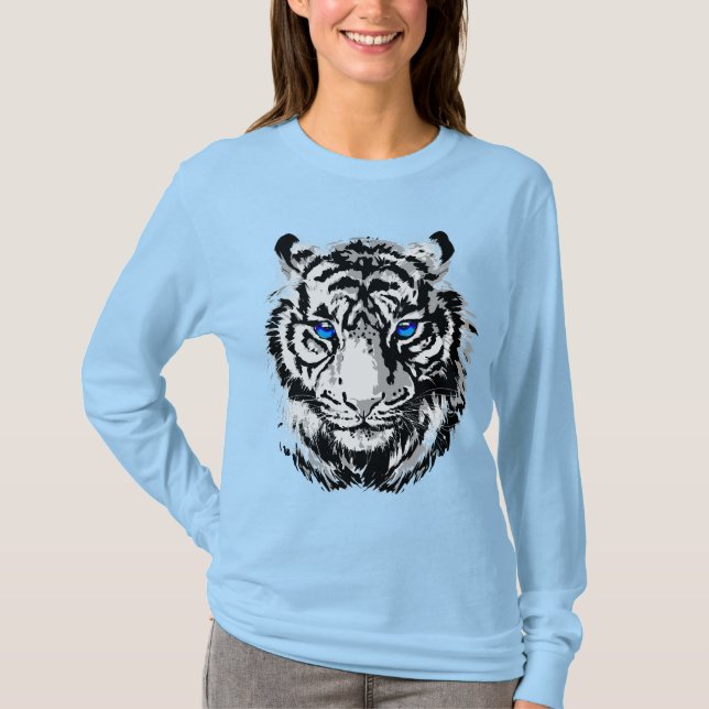 White Tiger Tshirts - Tiger Women Shirt (Front)