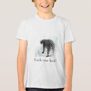 White Tiger wild animal Tri-Blend Shirt