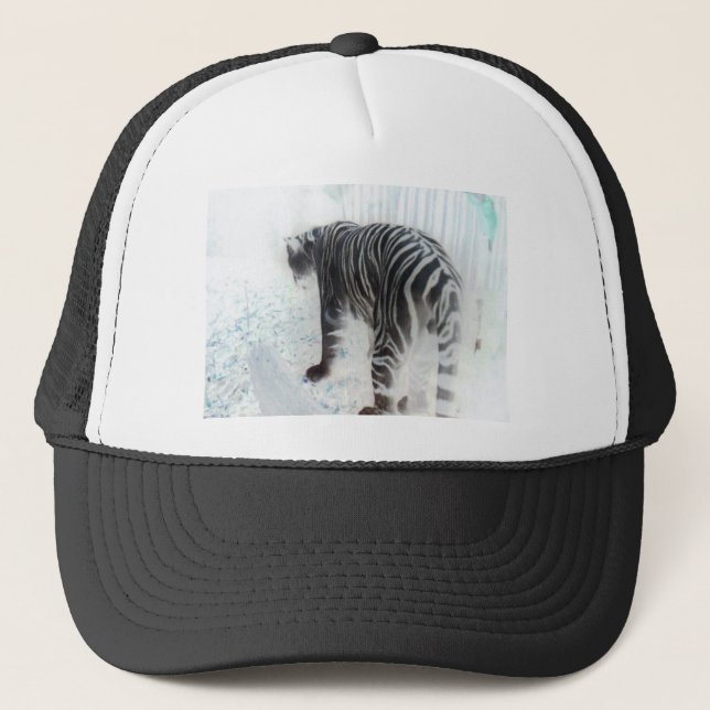 White Tiger wild animal Trucker Hat (Front)
