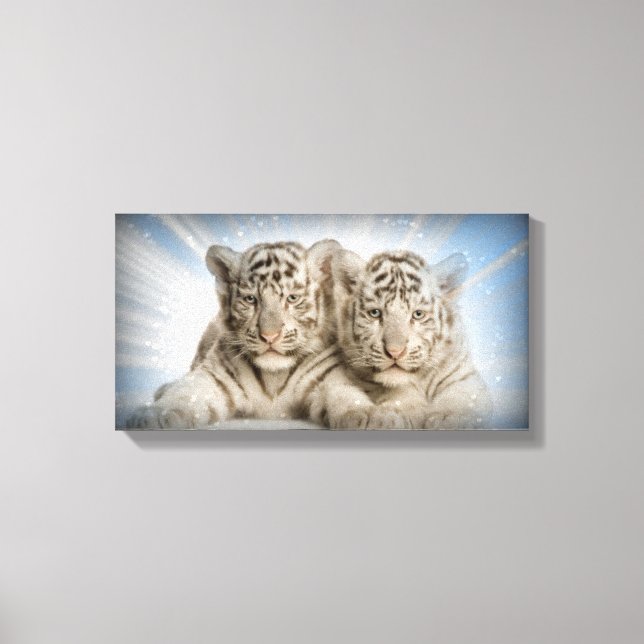 White Tigers Canvas Print (Front)