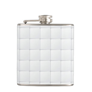 White tile hip flask