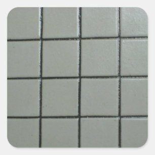 White Tiles Square Sticker