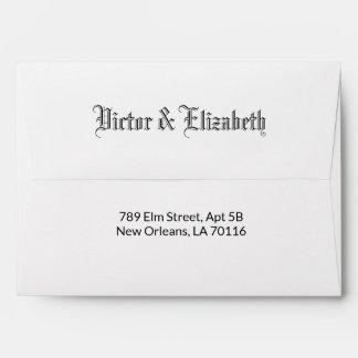 White Till Death Do Us Part Wedding Invitation Envelope