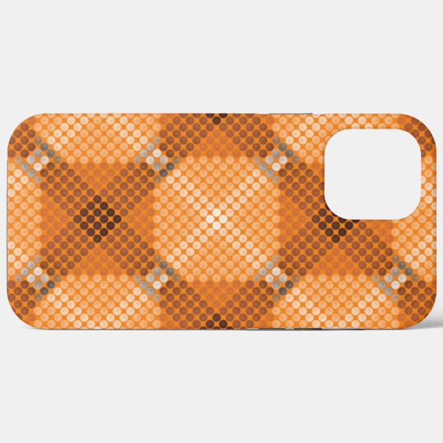 White to brown circles on orange, forming squares Case-Mate iPhone case (Back (Horizontal))