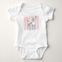 White Toy Poodle Baby Bodysuit and One-piece