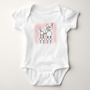 White Toy Poodle Baby Bodysuit and One-piece