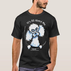White Toy Poodle Its All About Me Fitted T-Shirt