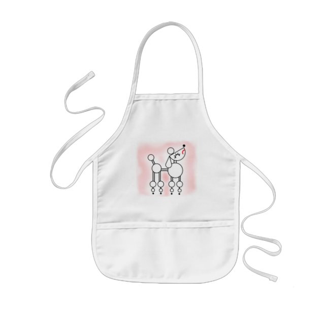 White Toy Poodle Kids Apron (Front)