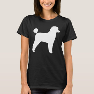 White Toy Poodle Silhouette S T-Shirt