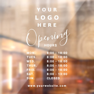 White Transparent Business Logo Opening Hours