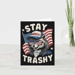 White Trash Party Attire Redneck Racoon Stay Tras Card