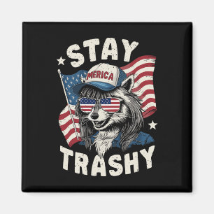 White Trash Party Attire Redneck Racoon Stay Tras Magnet