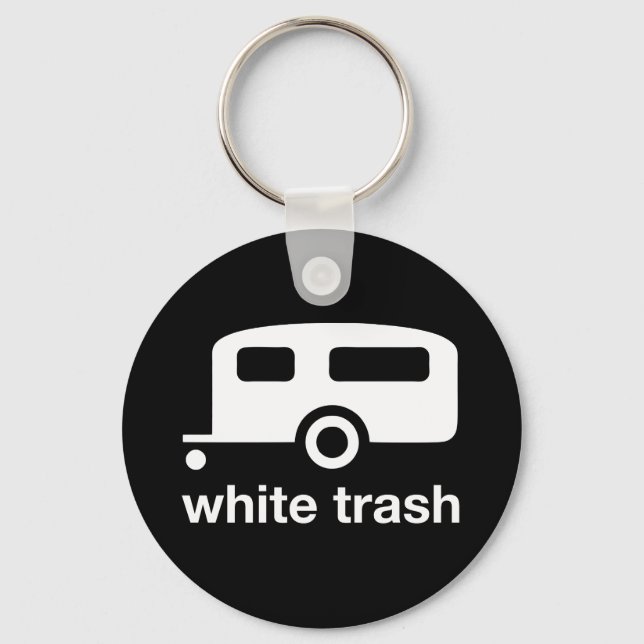 White Trash trailer icon - trailer park Key Ring (Front)