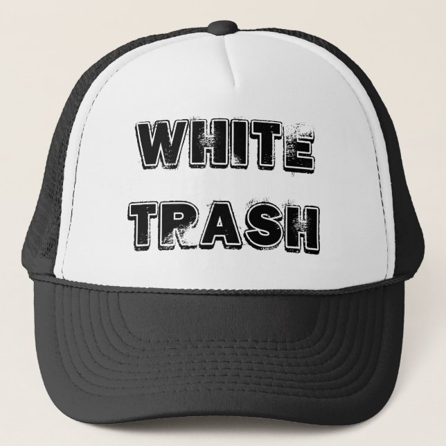 WHITE TRASH TRUCKER HAT (Front)