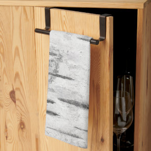 White Tree Birch Bark Rustic Tea Towel