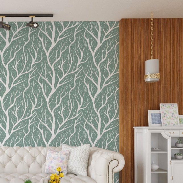 White Tree Branches - change background colour Wallpaper (Creator Uploaded)