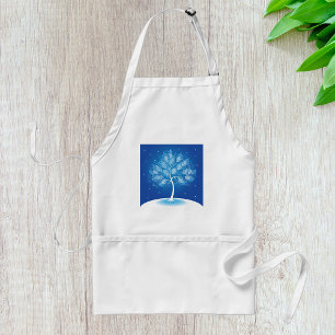 White Tree In The Snow Standard Apron