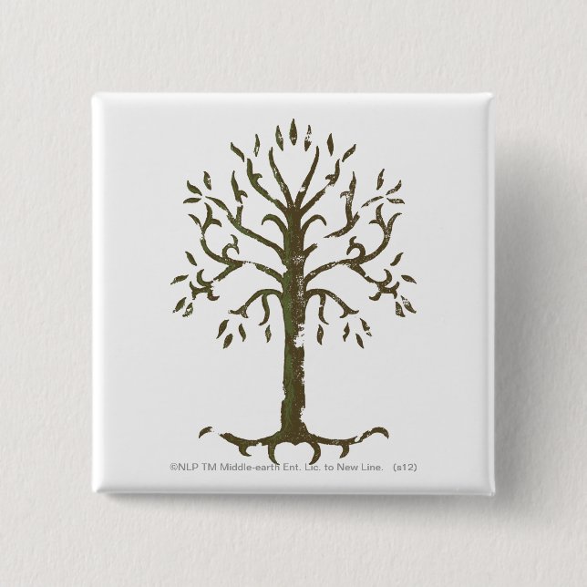 White Tree of Gondor 15 Cm Square Badge (Front)