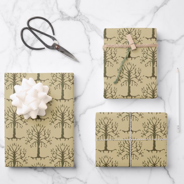 White Tree of Gondor Wrapping Paper Sheet (Front)