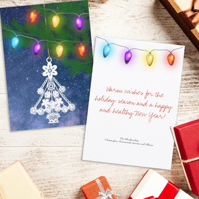 White Tree Ornament Vintage Lights Template (Creator Uploaded)