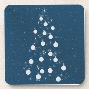 White Treeless Ornament Coaster