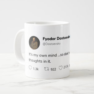 white trendy modern text quote trendy large coffee mug