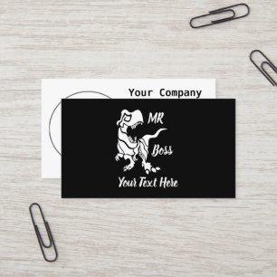 White Trex the Boss Dino Business Card